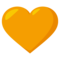 Orange Heart emoji on Emojione